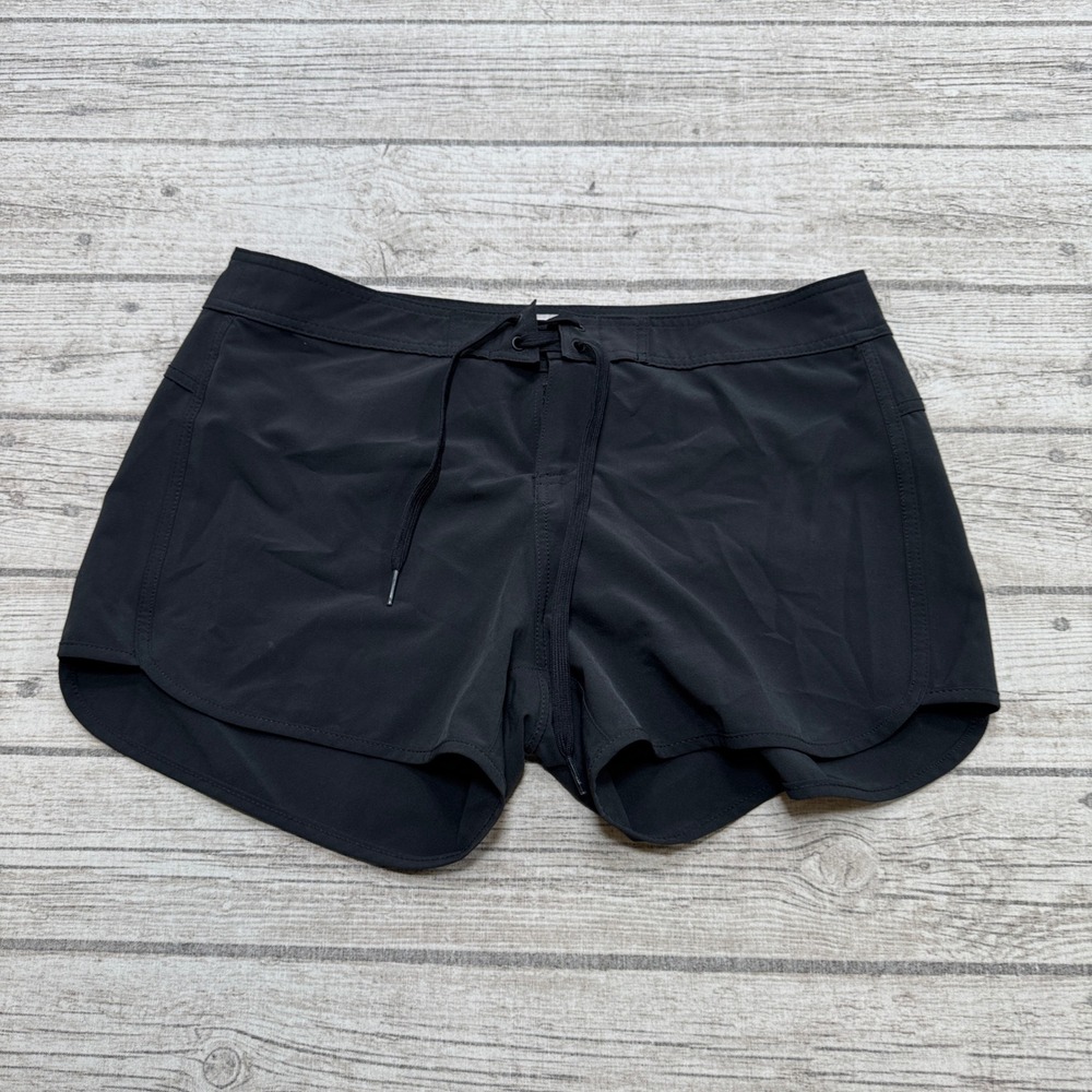 Prana Board Shorts Women's Small Black Quick Dry Swim Trunks Beach Activewear